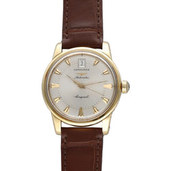 Montre LONGINES "Conquest Heritage" en or jaune et cuir - Castafiore