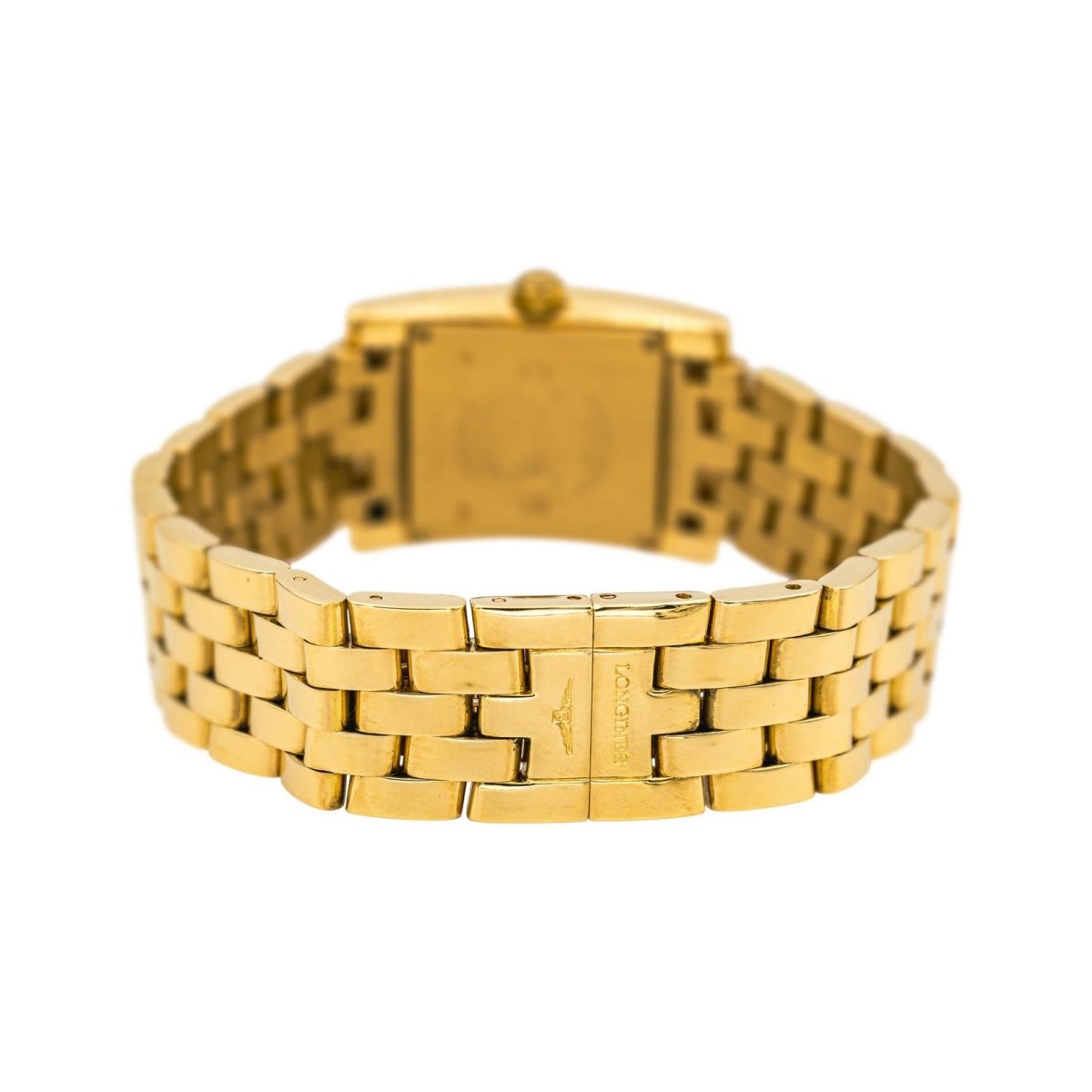 Montre LONGINES "Dolce Vita Square" en or jaune, quartz et diamants - Castafiore