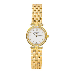 Montre LONGINES "La Grande Classique" en or jaune, quartz et diamants - Castafiore