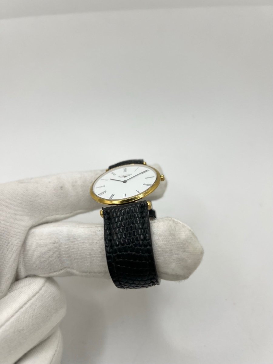 Montre LONGINES "La Grande Classique" plaqué or, acier et cuir - Castafiore