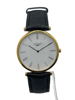 Montre LONGINES "La Grande Classique" plaqué or, acier et cuir - Castafiore