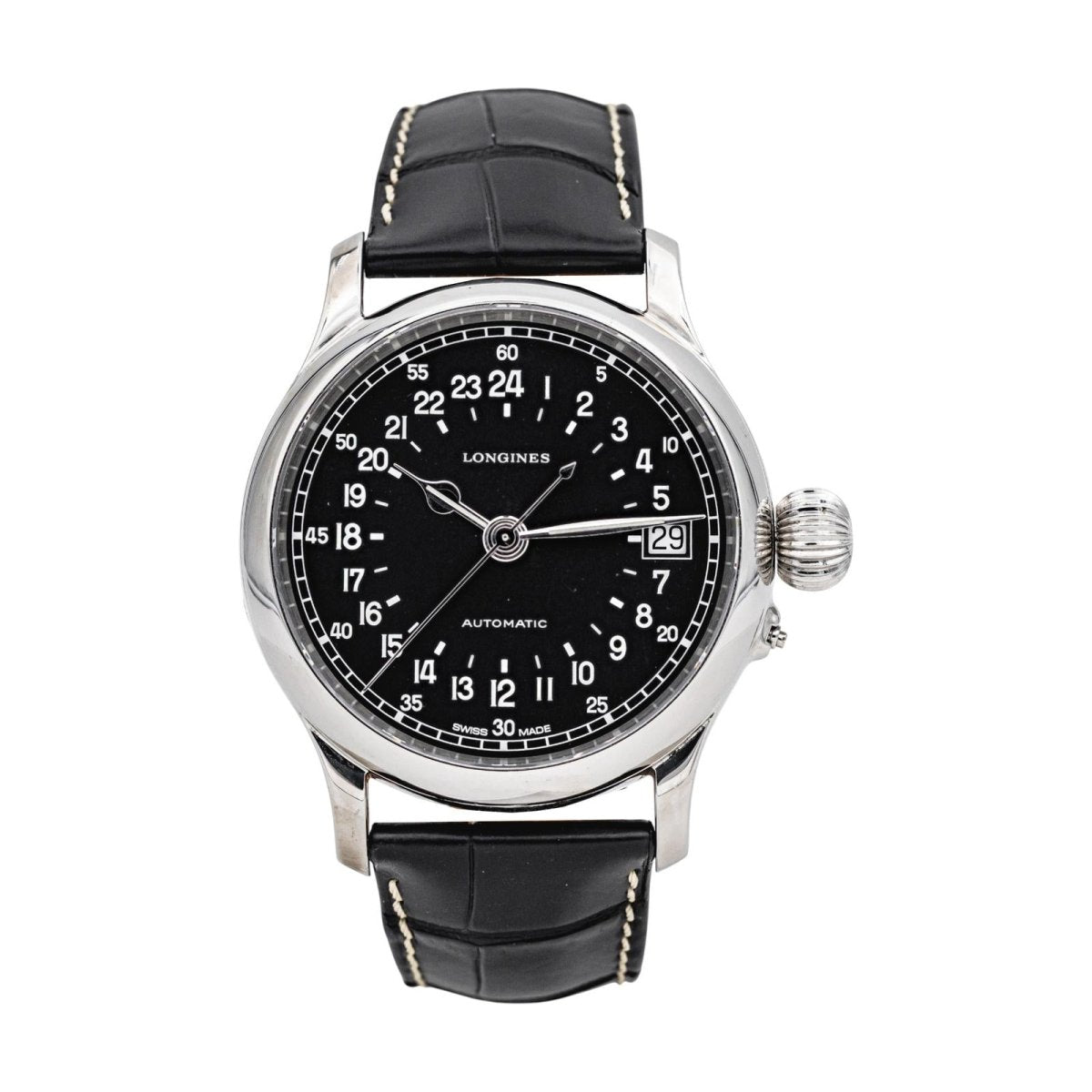 Montre LONGINES "Twenty - four hours" en acier - Castafiore