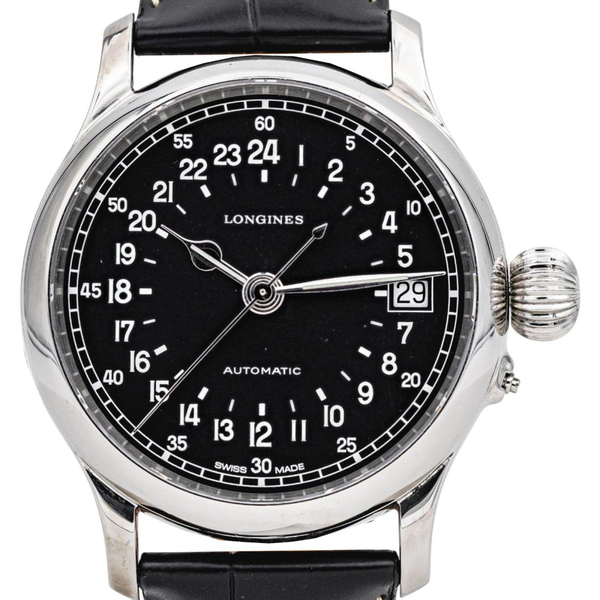 Montre LONGINES "Twenty - four hours" en acier - Castafiore