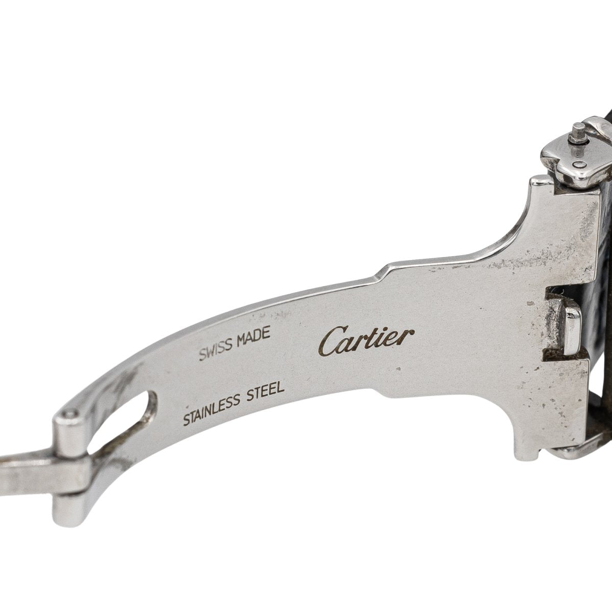 Montre Mécanique CARTIER "Pasha 2113" en acier et cuir - Castafiore