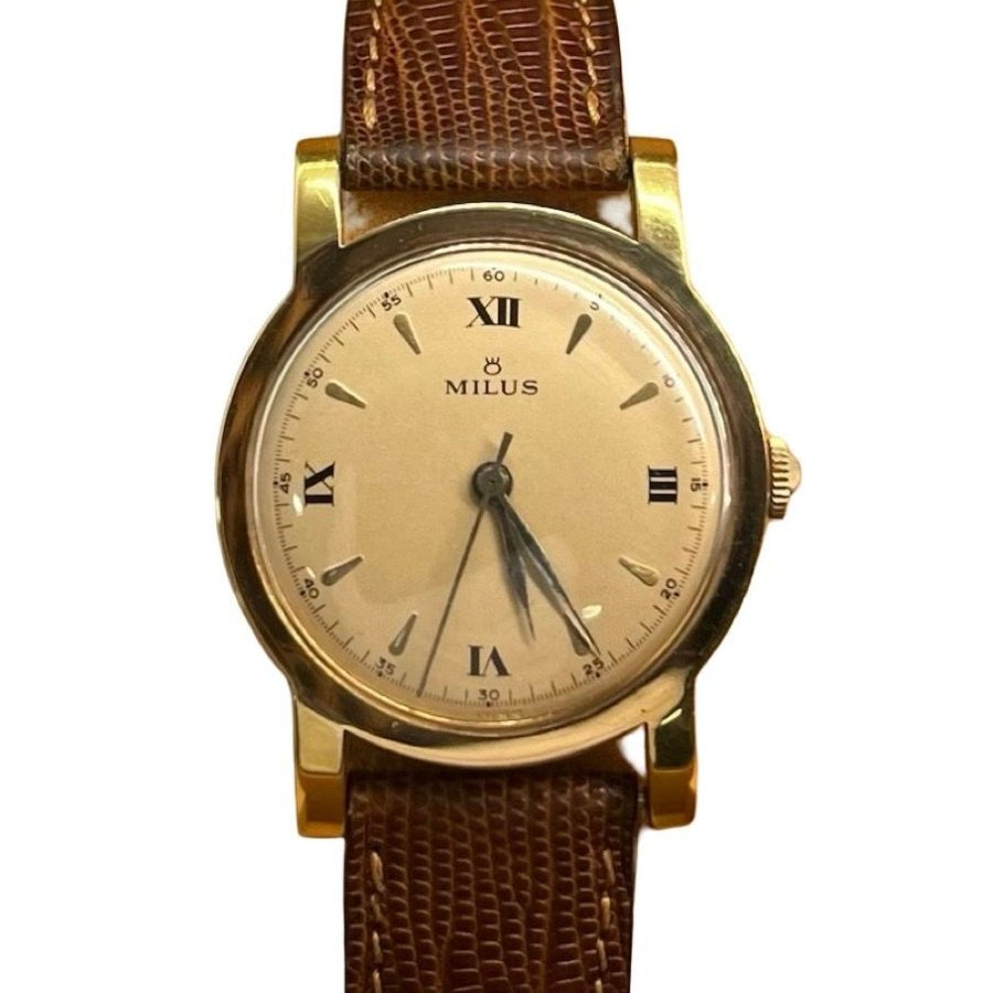 Montre MILUS Vintage en or jaune - Castafiore
