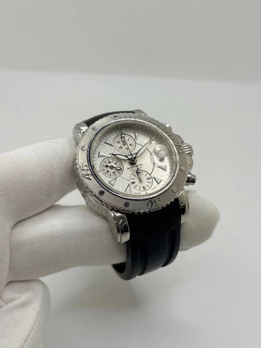 Montre MONBLANC "Sport Chronograph" en acier inoxydable et caoutchouc - Castafiore