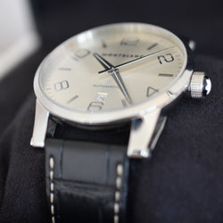 Montre MONTBLANC "TimeWalker" en acier, saphir et cuir - Castafiore