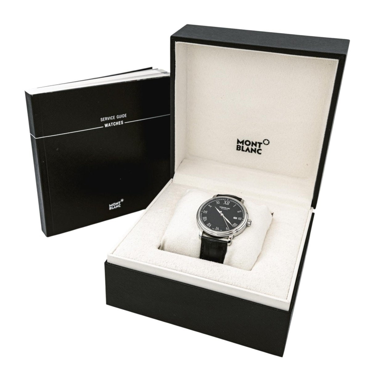 Montre MONTBLANC "Tradition" en acier et cuir - Castafiore