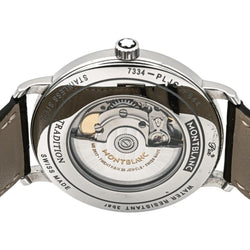 Montre MONTBLANC "Tradition" en acier et cuir - Castafiore