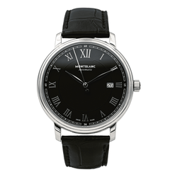 Montre MONTBLANC "Tradition" en acier et cuir - Castafiore