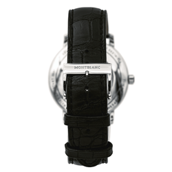 Montre MONTBLANC "Tradition" en acier et cuir - Castafiore