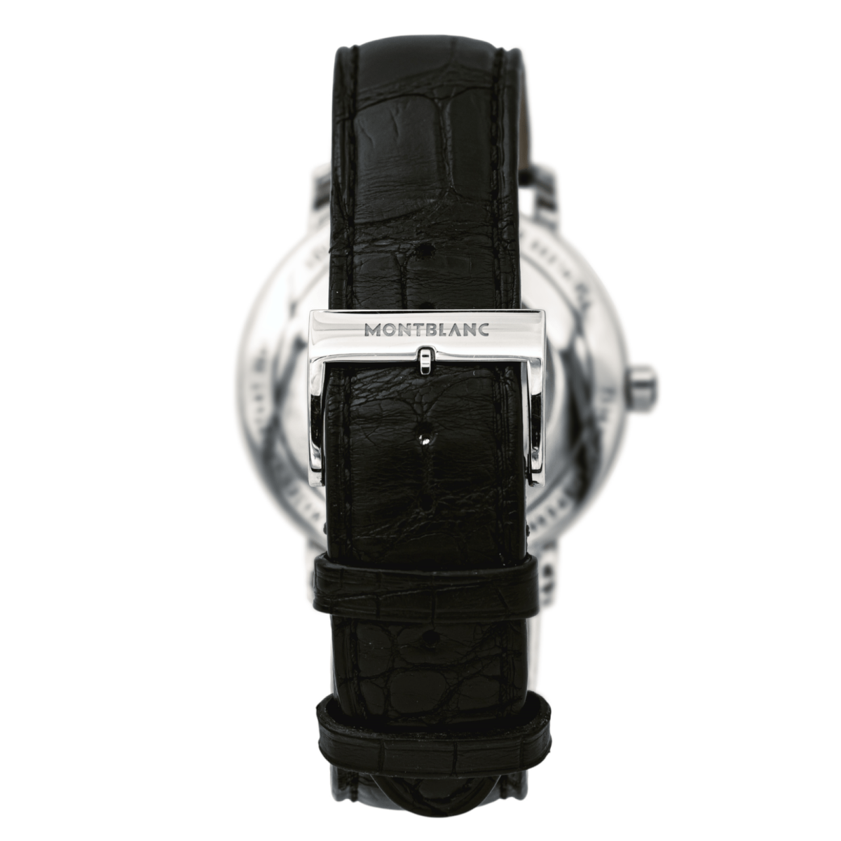 Montre MONTBLANC "Tradition" en acier et cuir - Castafiore