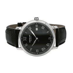 Montre MONTBLANC "Tradition" en acier et cuir - Castafiore