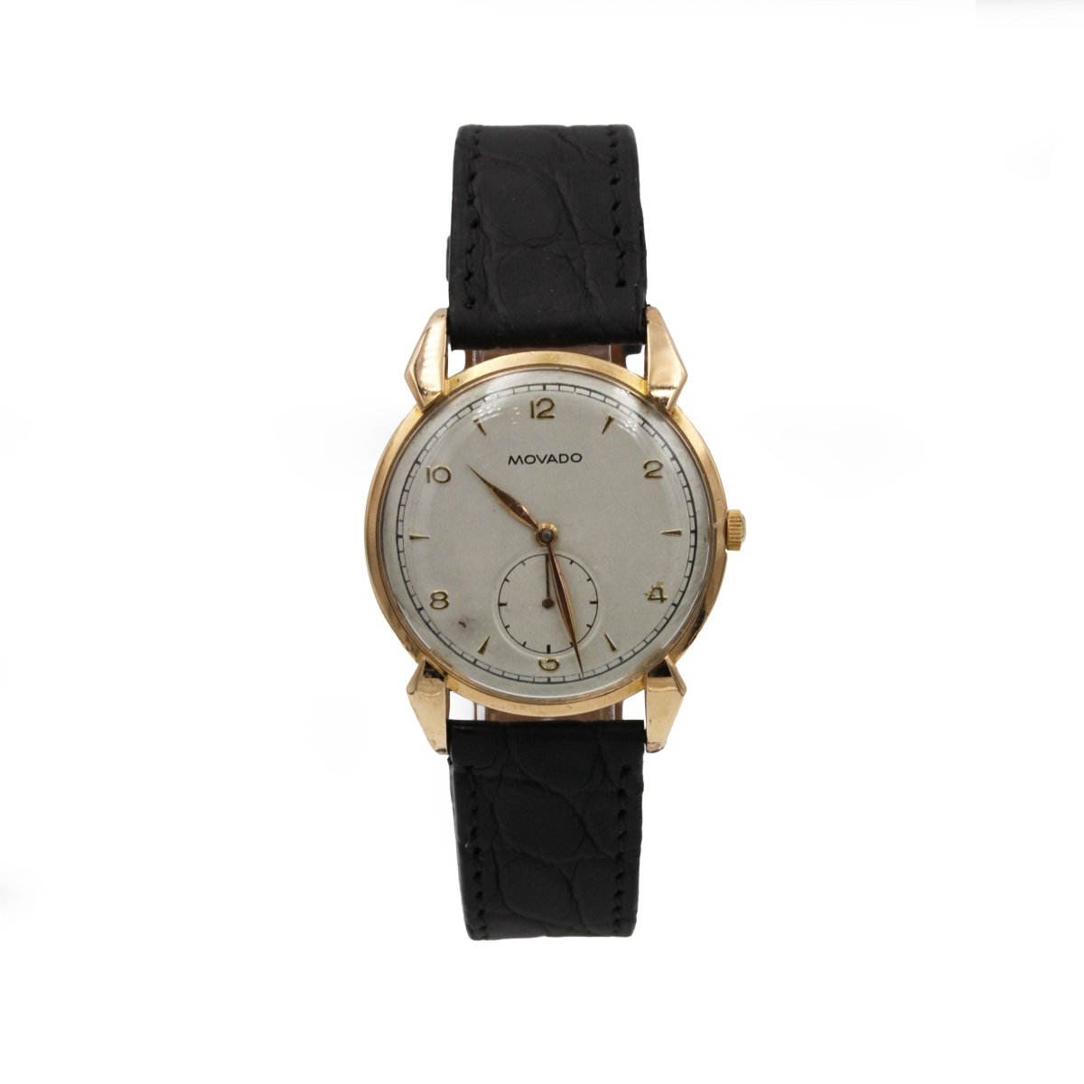 Montre MOVADO en or rose et cuir - Castafiore