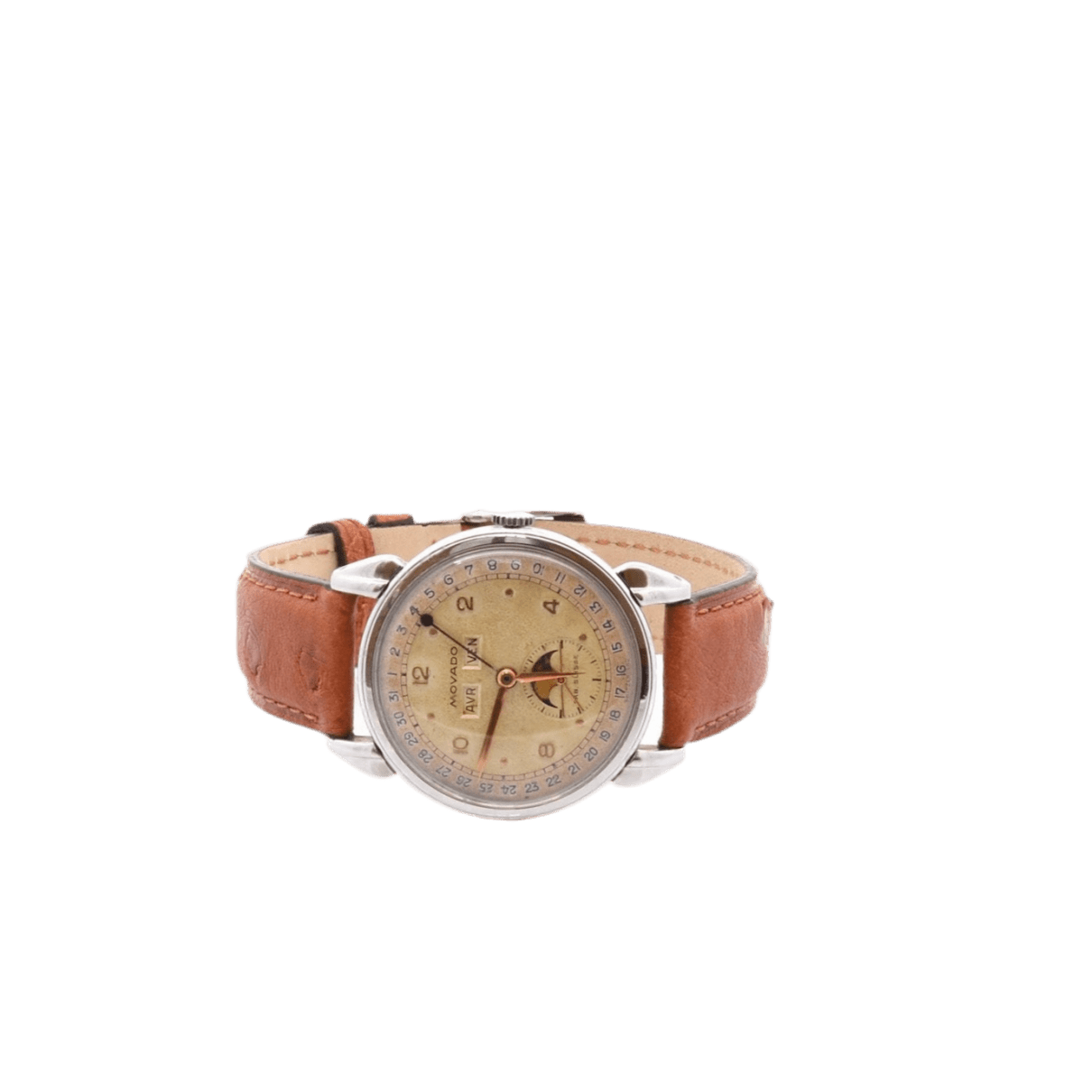 Montre MOVADO "Moon Phase" en cuir - Castafiore