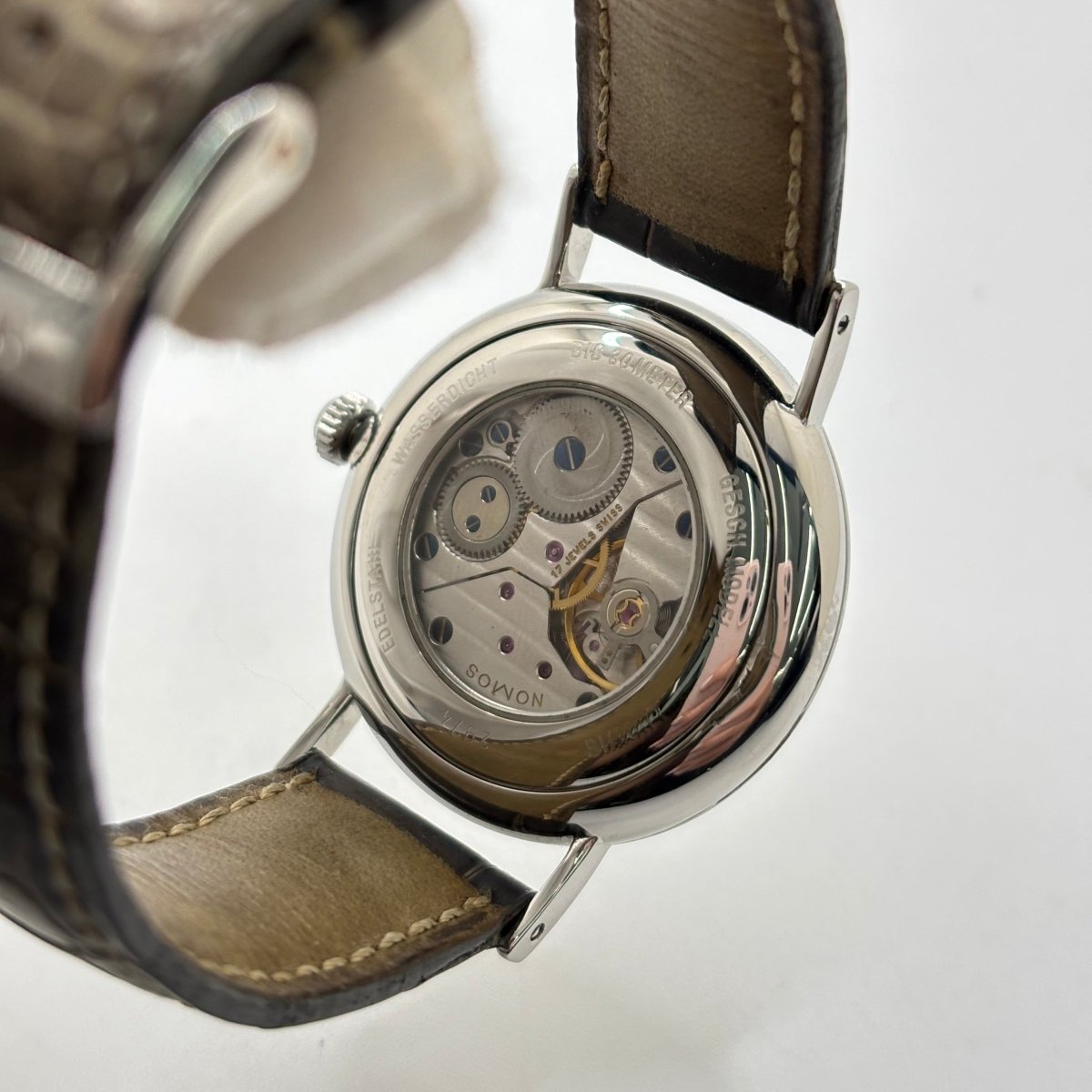 Montre NOMOS en acier et cuir - Castafiore