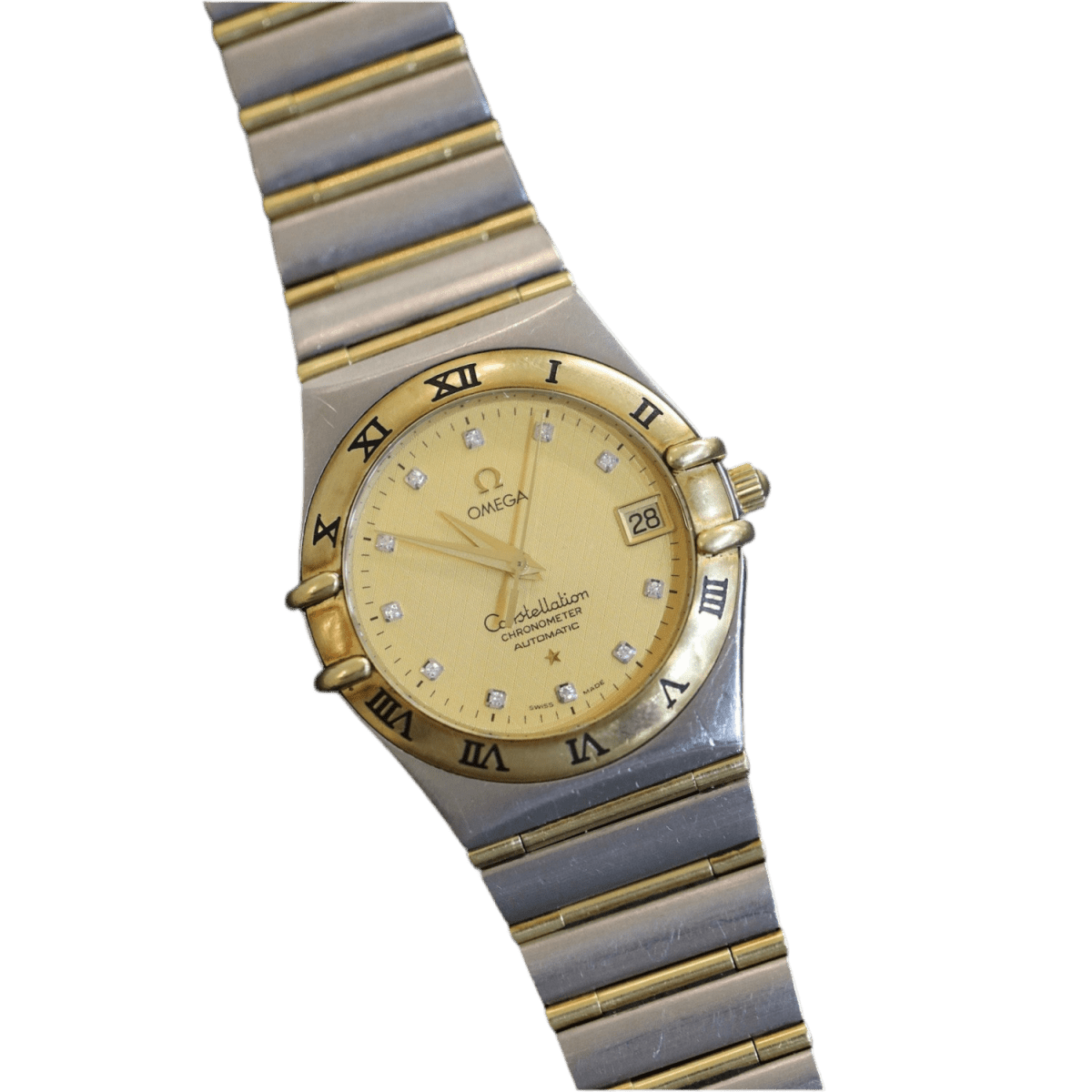 Montre OMEGA "Constellation" en or jaune, acier et automatique - Castafiore