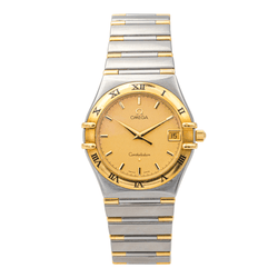 Montre OMEGA "Constellation" en or jaune, acier, quartz et saphir - Castafiore