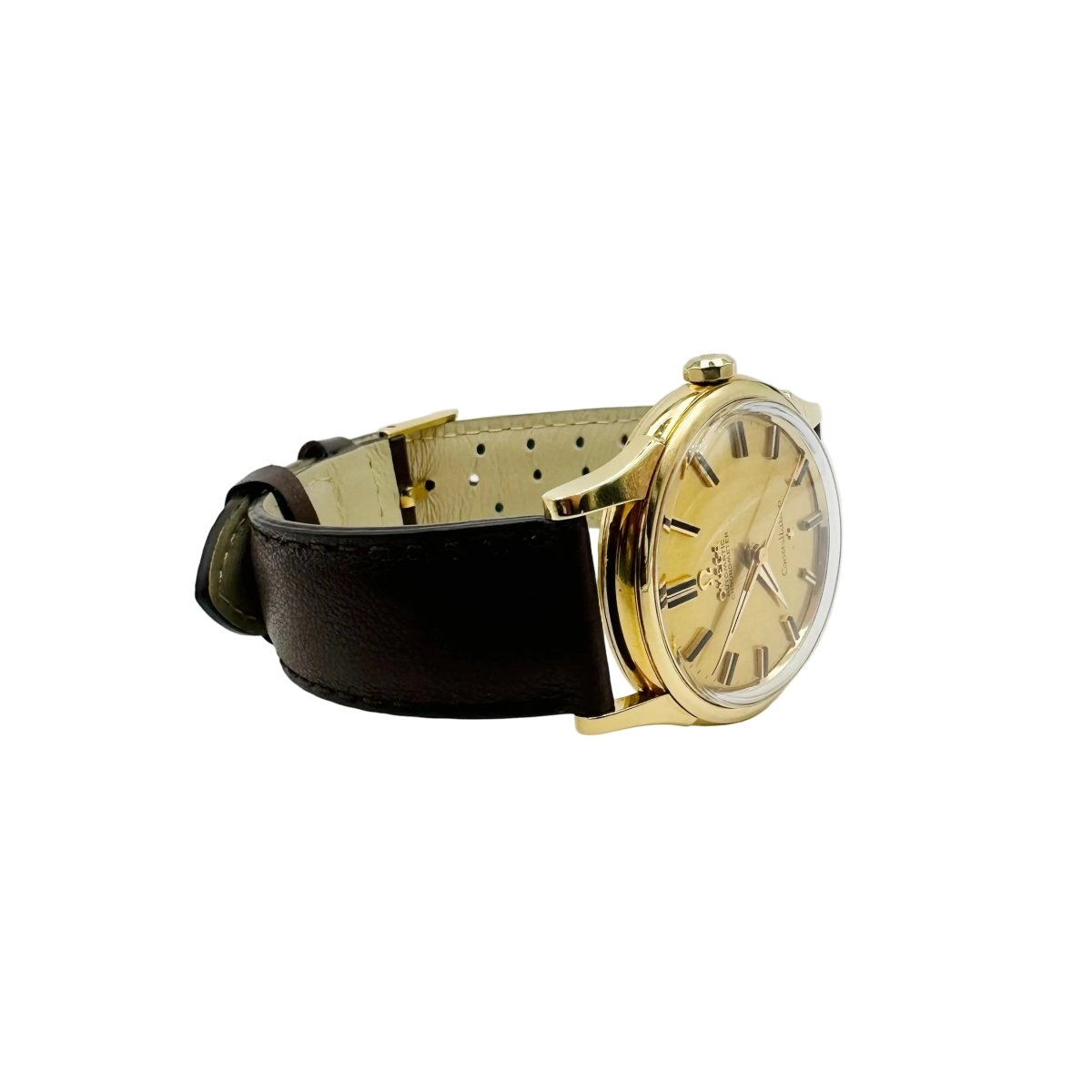 Montre OMEGA "Constellation" en or jaune et cuir - Castafiore