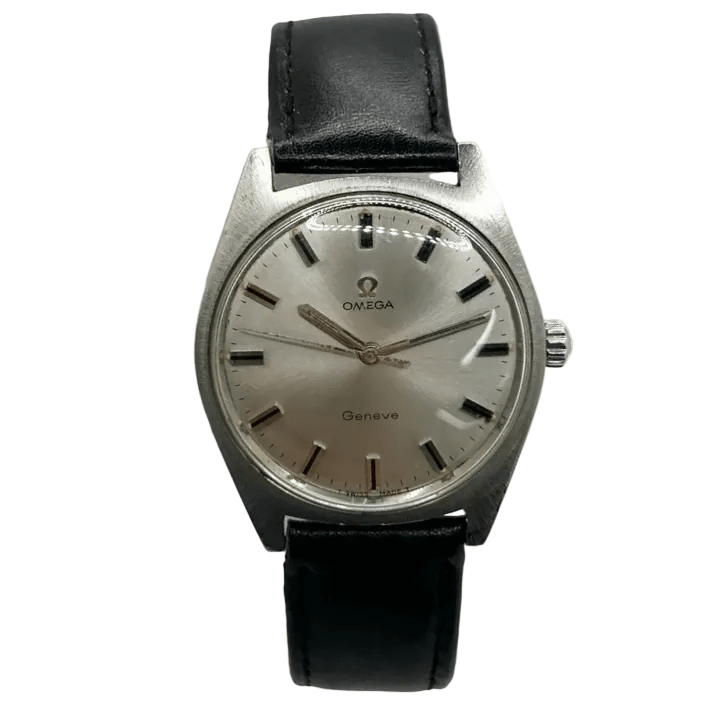 Montre OMÉGA en acier inoxydable et cuir - Castafiore