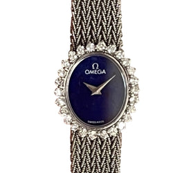 Montre OMEGA en or blanc, lapis - lazuli et diamants - Castafiore