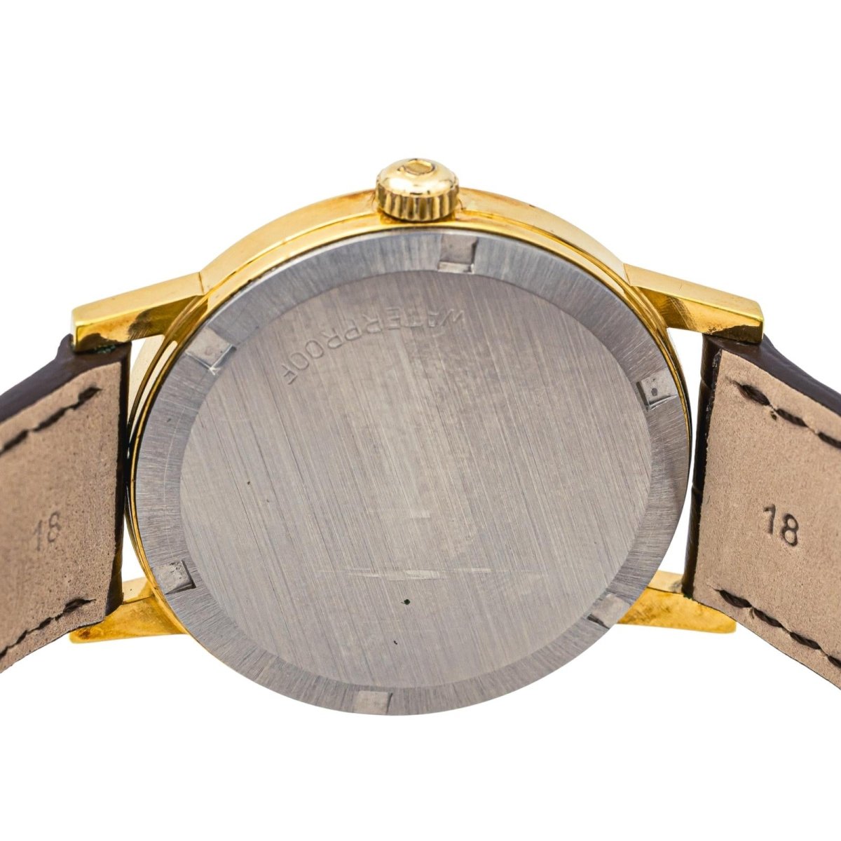 Montre OMEGA "Genève" en acier, cuir et plaqué or - Castafiore