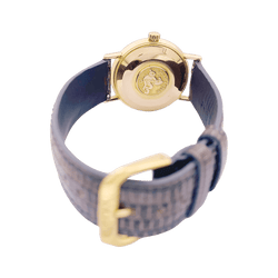 Montre OMEGA "Seamaster De Ville" en or rose, argent et cuir. - Castafiore