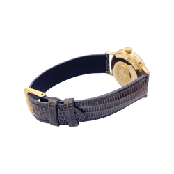 Montre OMEGA "Seamaster De Ville" en or rose, argent et cuir. - Castafiore