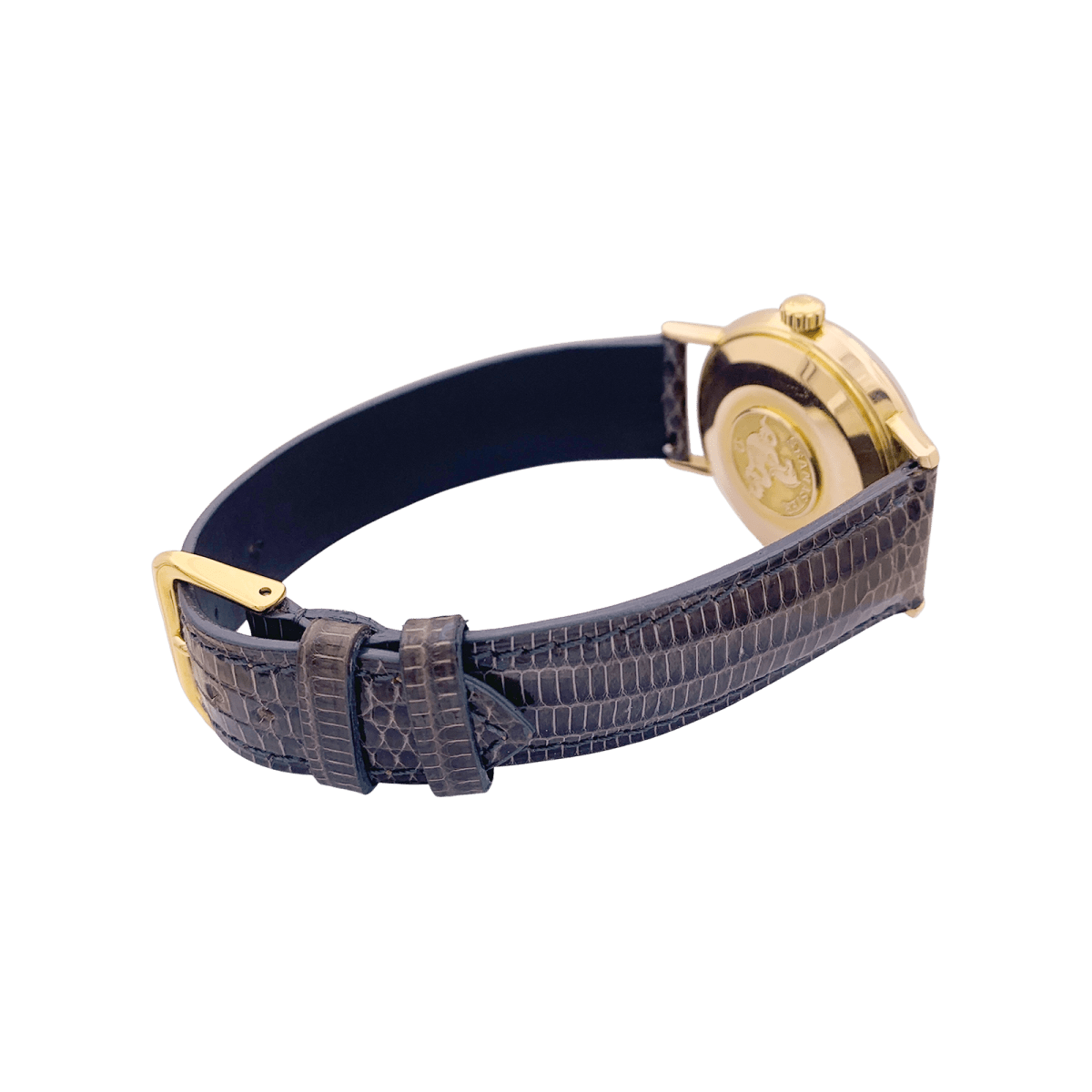 Montre OMEGA "Seamaster De Ville" en or rose, argent et cuir. - Castafiore