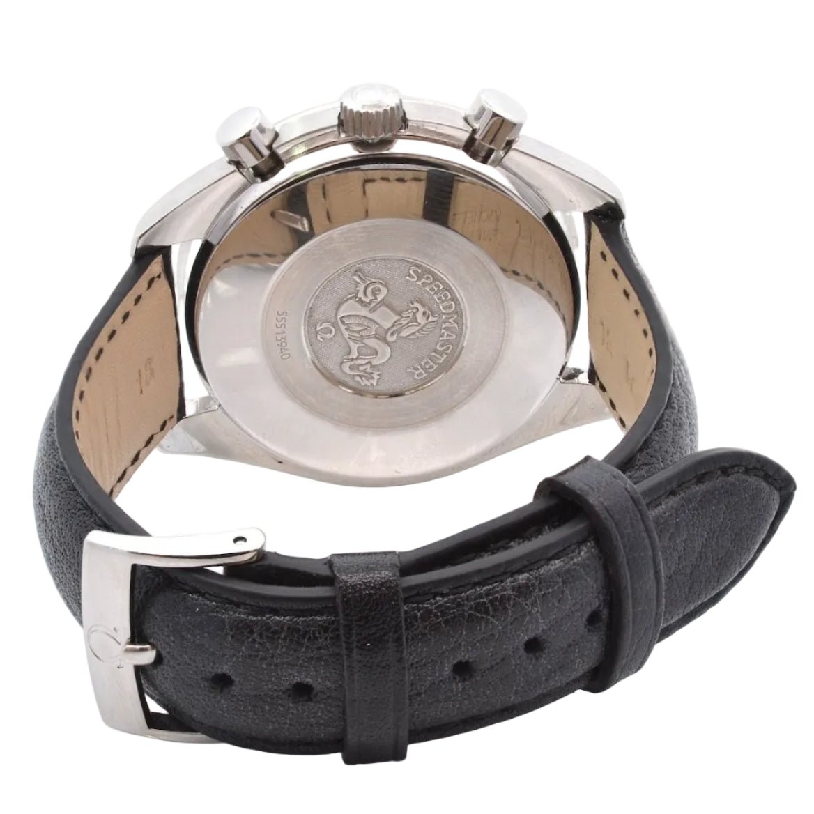 Montre OMEGA "Speedmaster" en cuir - Castafiore