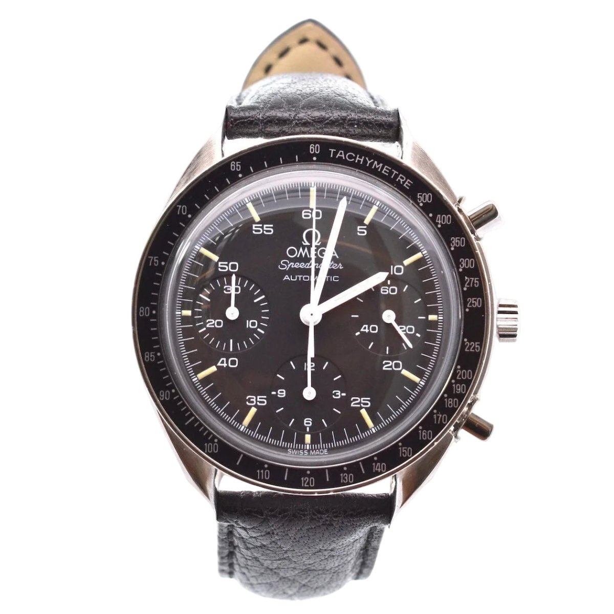 Montre OMEGA "Speedmaster" en cuir - Castafiore