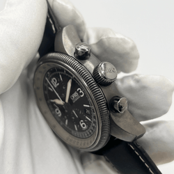 Montre ORIS "Big Crown X1 Calculator" en acier et cuir - Castafiore
