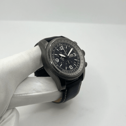 Montre ORIS "Big Crown X1 Calculator" en acier et cuir - Castafiore
