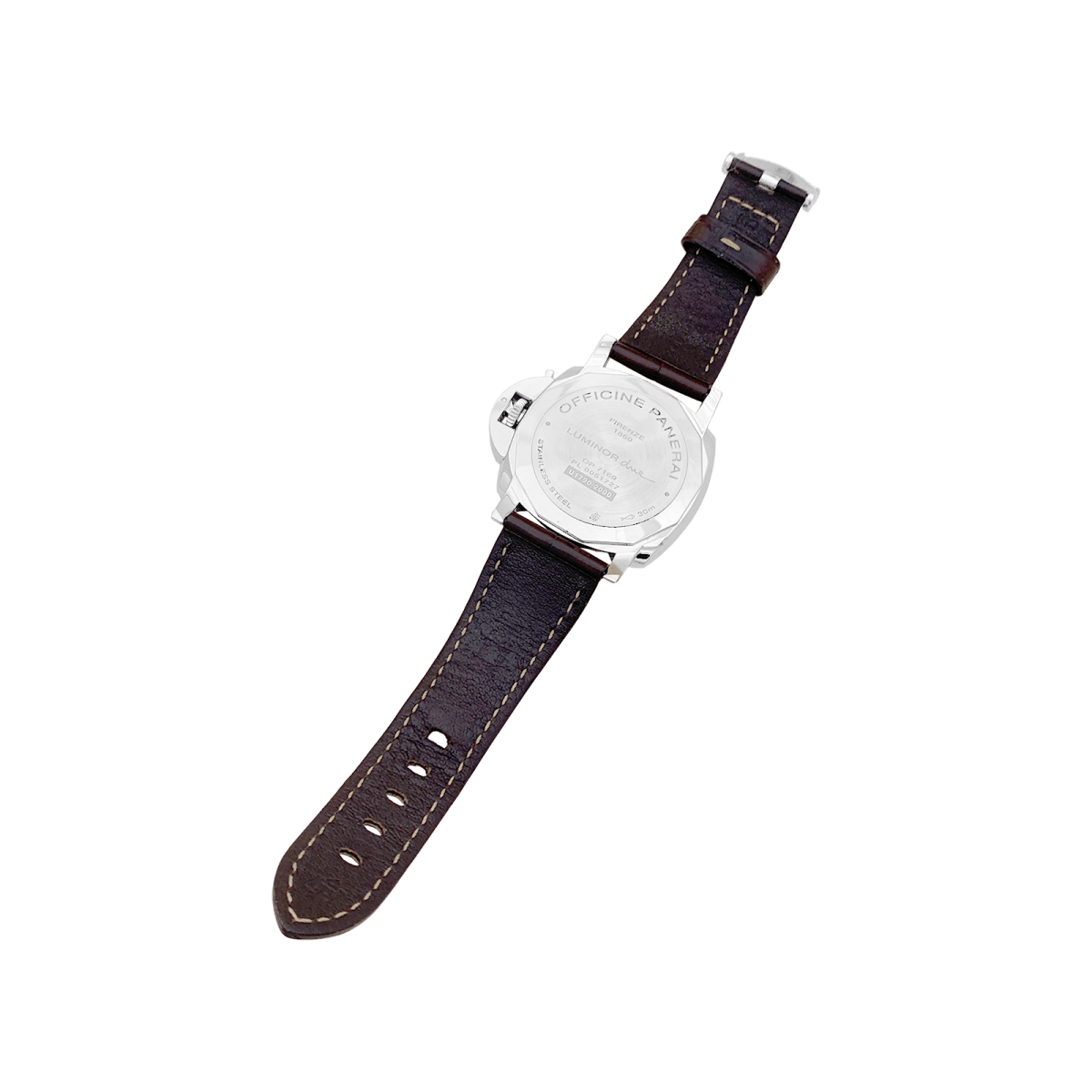 Montre PANERAI "Luminor Due" en acier et cuir - Castafiore