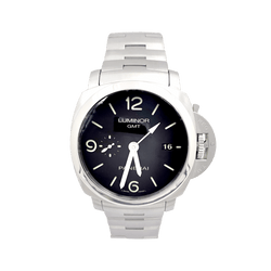 Montre Panerai "Luminor GMT" en acier. - Castafiore