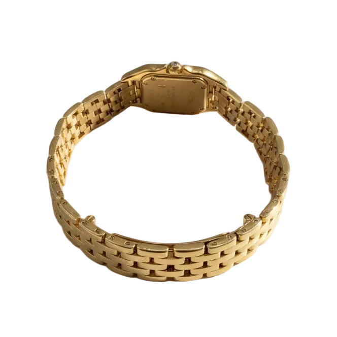 Montre Panthère CARTIER en or jaune, calcédoine et diamants - Castafiore