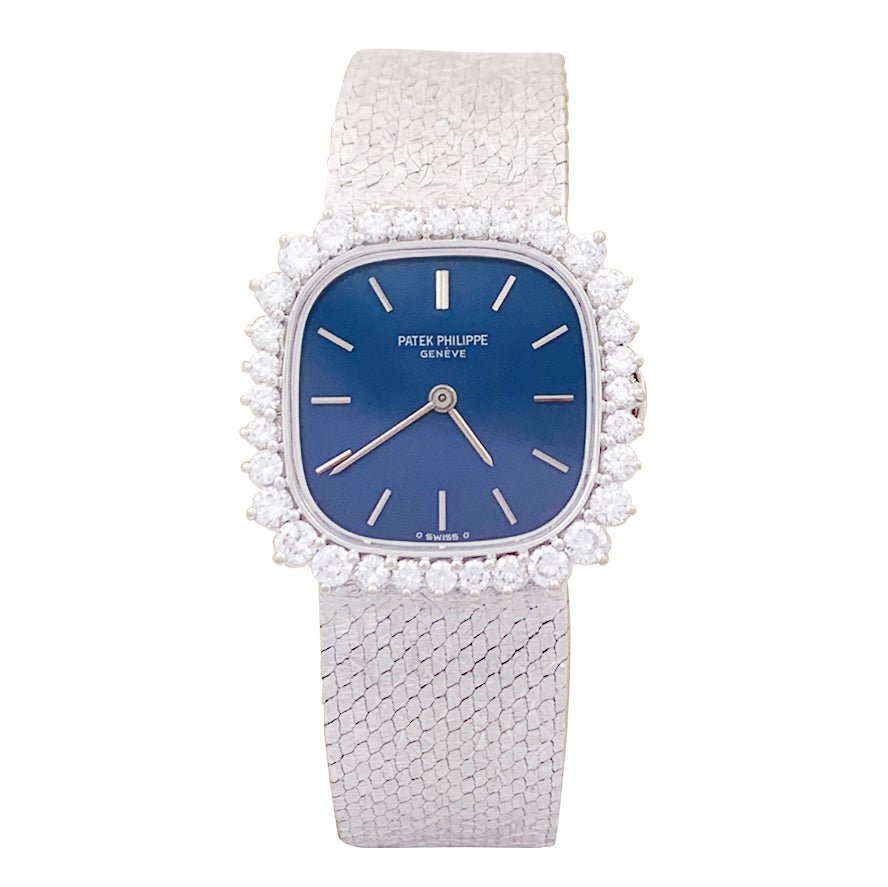 Montre PATEK PHILIPPE en or blanc, diamants - Castafiore