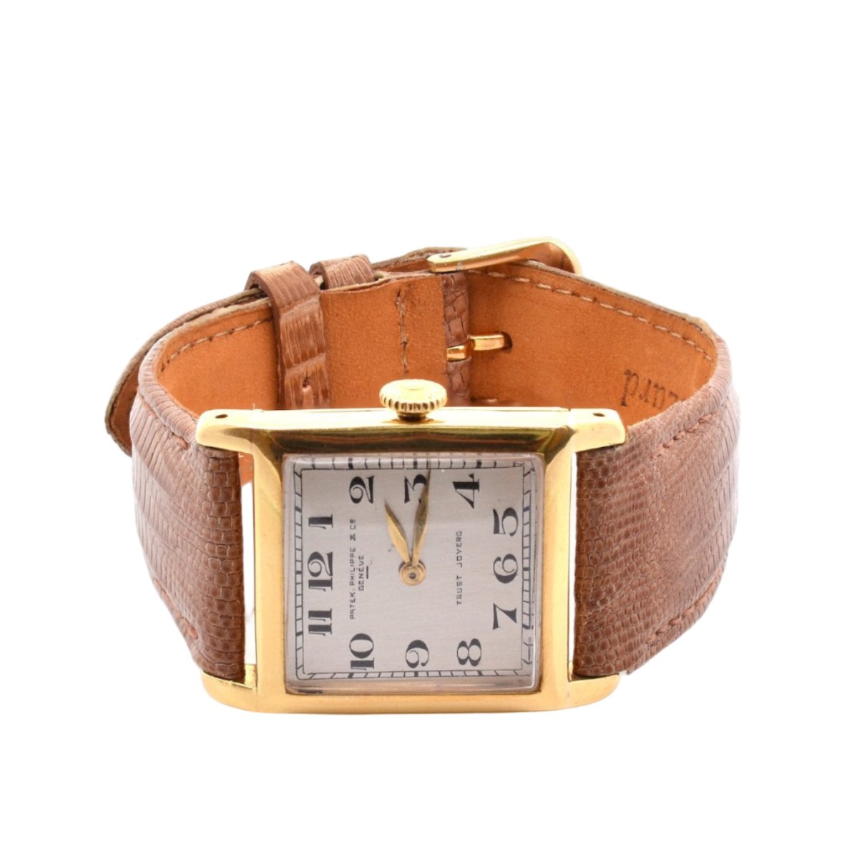 Montre PATEK PHILIPPE "Trust Joyero" en or jaune et cuir - Castafiore
