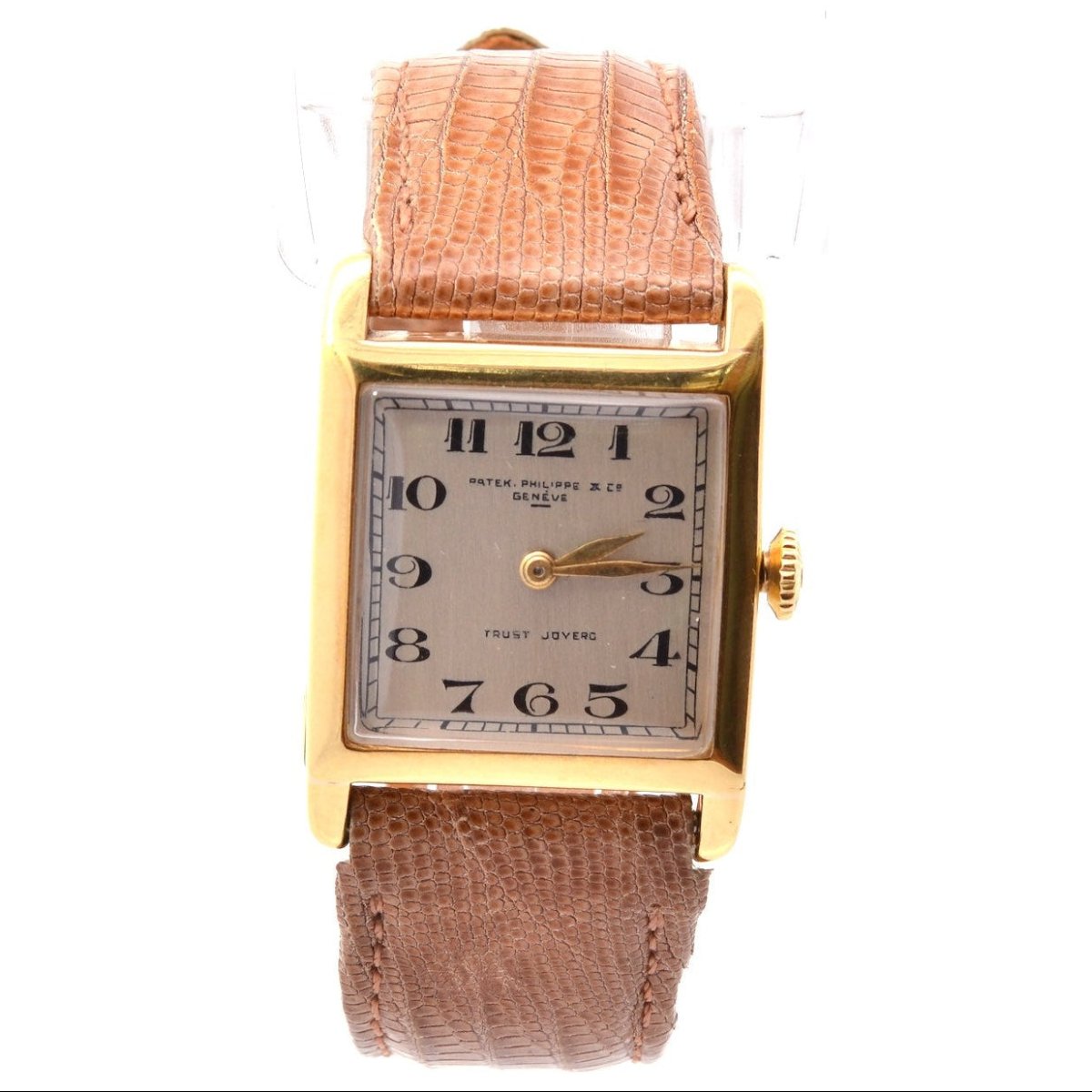 Montre PATEK PHILIPPE "Trust Joyero" en or jaune et cuir - Castafiore