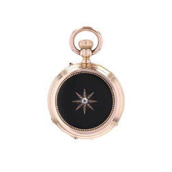 Montre PENDENTIF Émail étoile en or rose et diamants - Castafiore