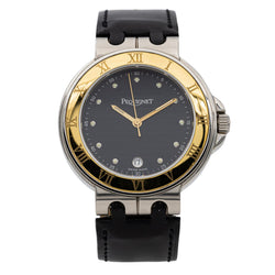 Montre PEQUIGNET , "Moorea", en acier et en cuir - Castafiore