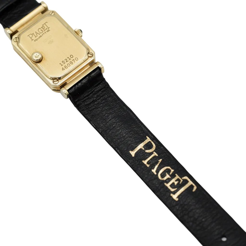 Montre PIAGET en or jaune, cuir et diamants - Castafiore
