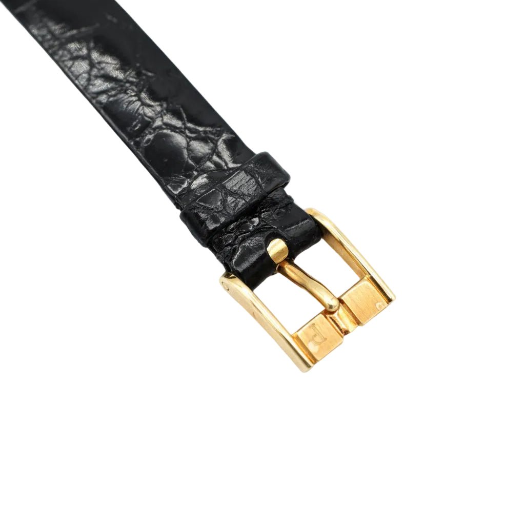 Montre PIAGET en or jaune, cuir et diamants - Castafiore