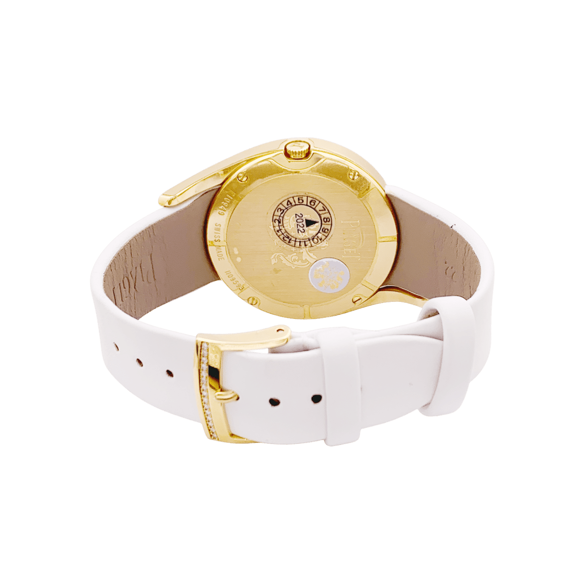 Montre PIAGET "Gala LimeLight" en or jaune, cuir et diamants - Castafiore