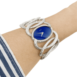 Montre PIAGET, "Limelight Magic Hour", or blanc, diamants, lapis lazuli. - Castafiore