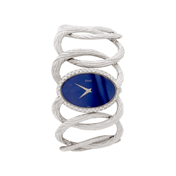 Montre PIAGET, "Limelight Magic Hour", or blanc, diamants, lapis lazuli. - Castafiore