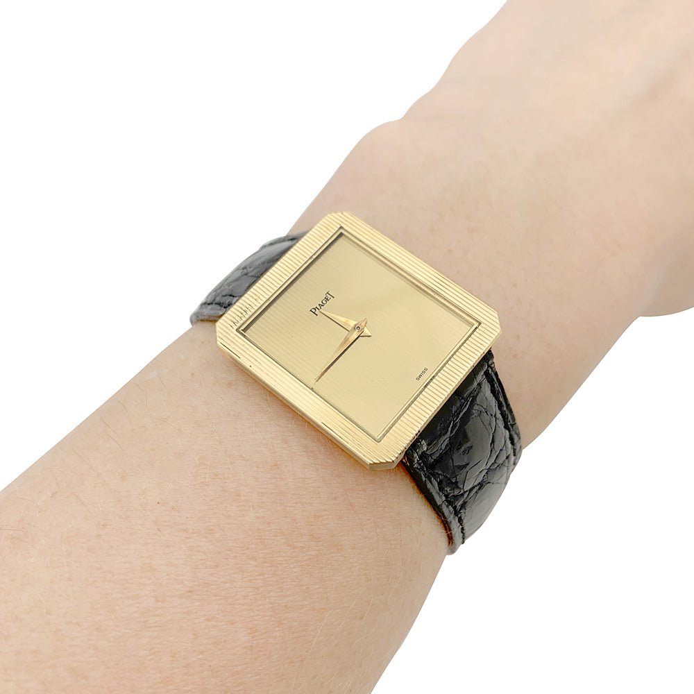 Montre PIAGET, "Protocole", or jaune et cuir - Castafiore