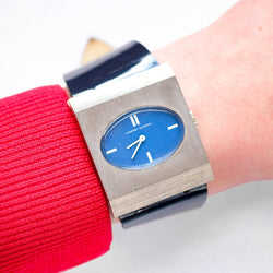 Montre PIERRE CARDIN X JAEGER - LECOULTRE "Espace" en métal et cuir - Castafiore