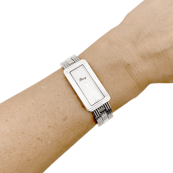 Montre POIRAY "Ma baguette" en acier et nacre - Castafiore