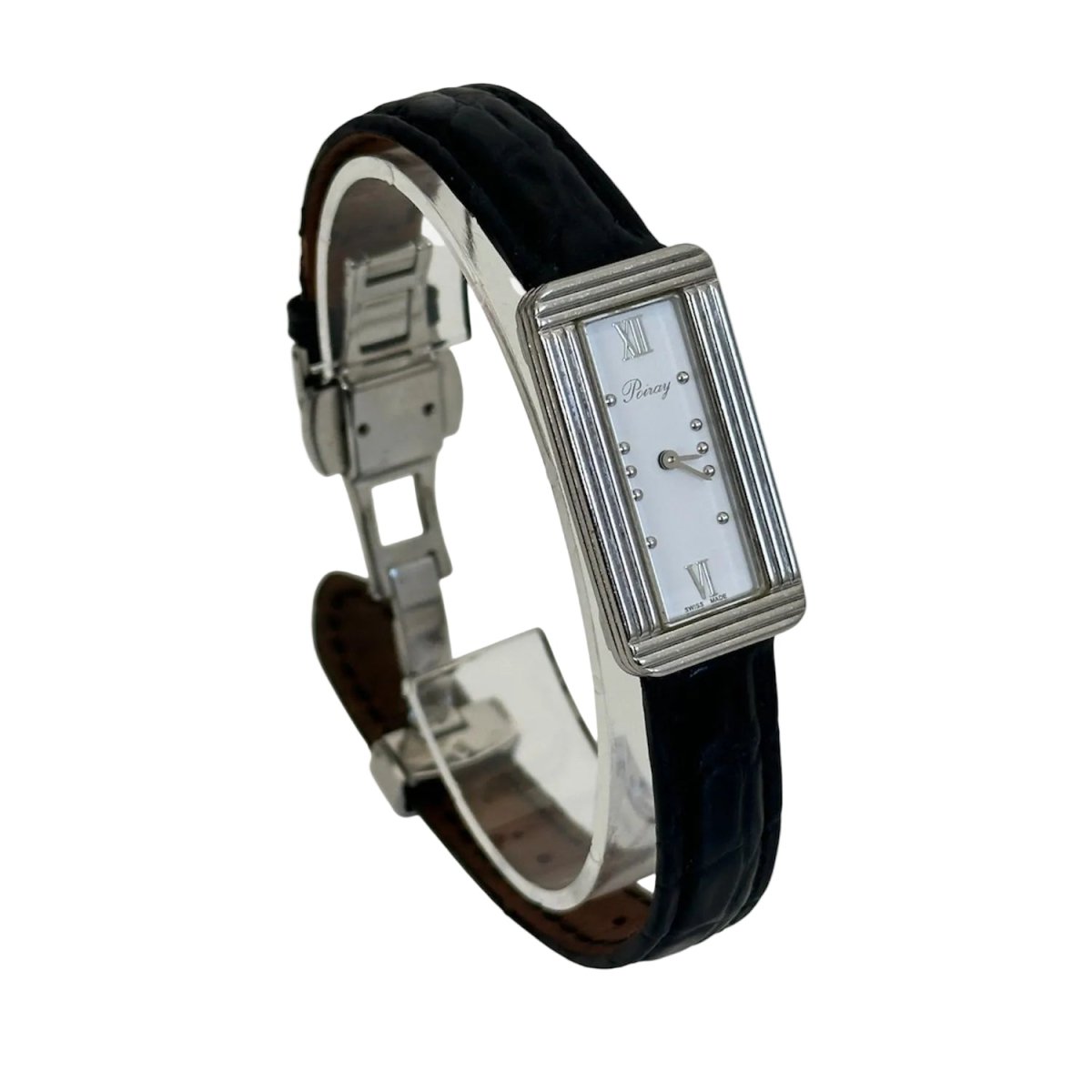 Montre POIRAY "Ma Première" en acier et cuir - Castafiore